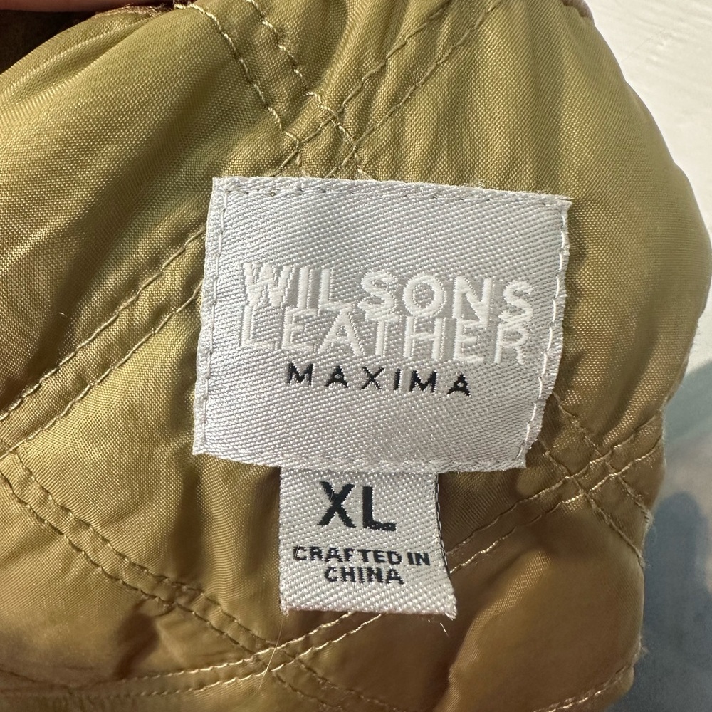 Wilson’s Leather Maxima Brown Fur Lined Vest Size XL EUC - Picture 10 of 10